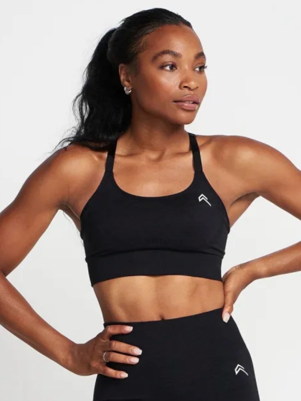 Oner Active Black Racerback Seamless Sports Bra